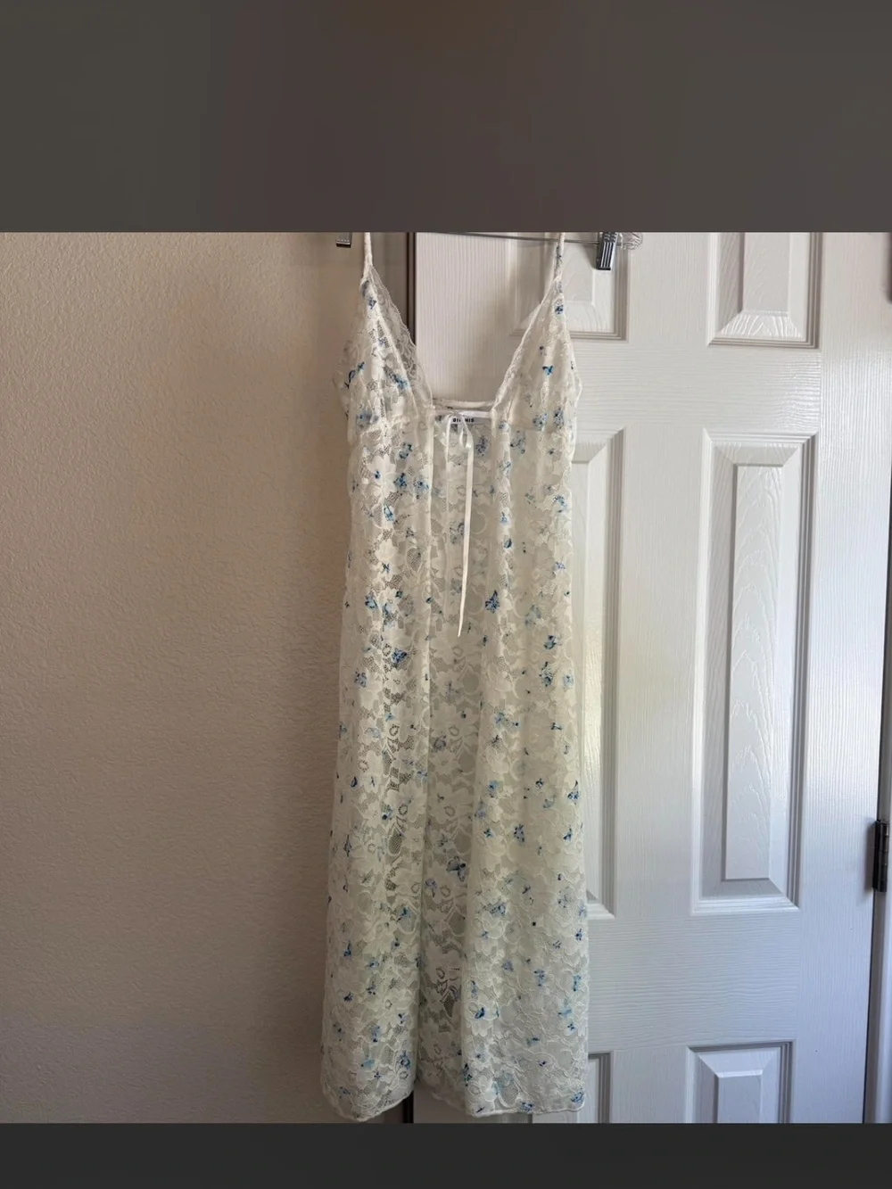 Frankie’s bikinis Lucinda lace midi slip + shorts cover up set